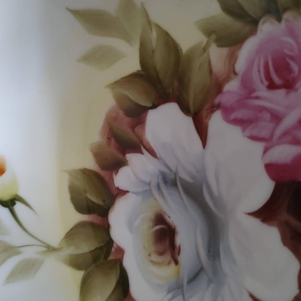 Linwile Ardalt Hand Painted Bowl Roses Gold Trim - Picture 2 of 5